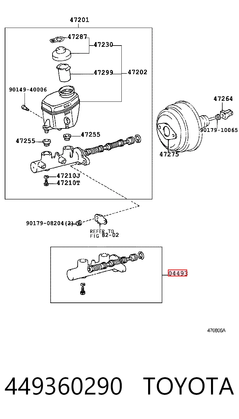 449360290 Toyota Ремкомплект головного гальмівного циліндру
