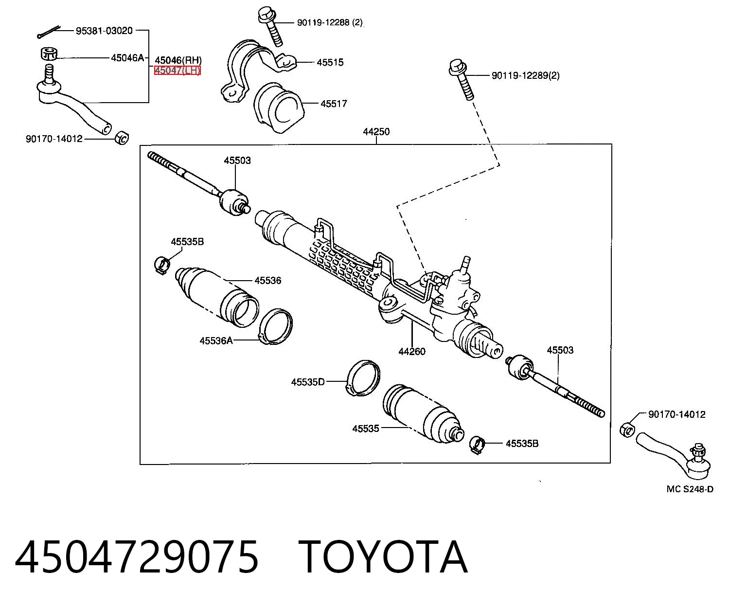 Рульовий наконечник NSTR1004L NIPPON MOTORS