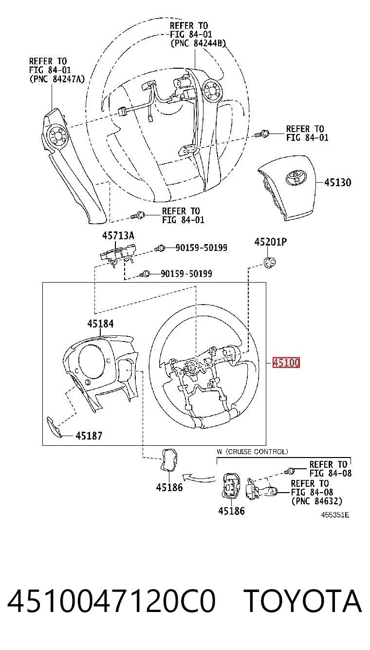 4510047120C0 Toyota Рульове колесо