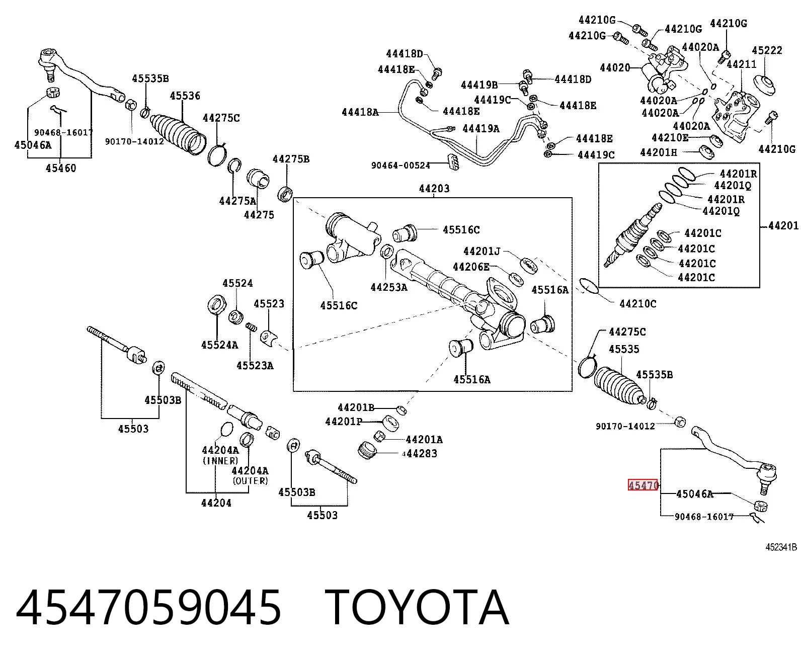 Накінечник поперечної рульової тяги LX342 Polcar