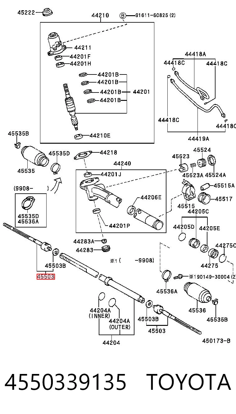 4550339135 Toyota Тяги кермові