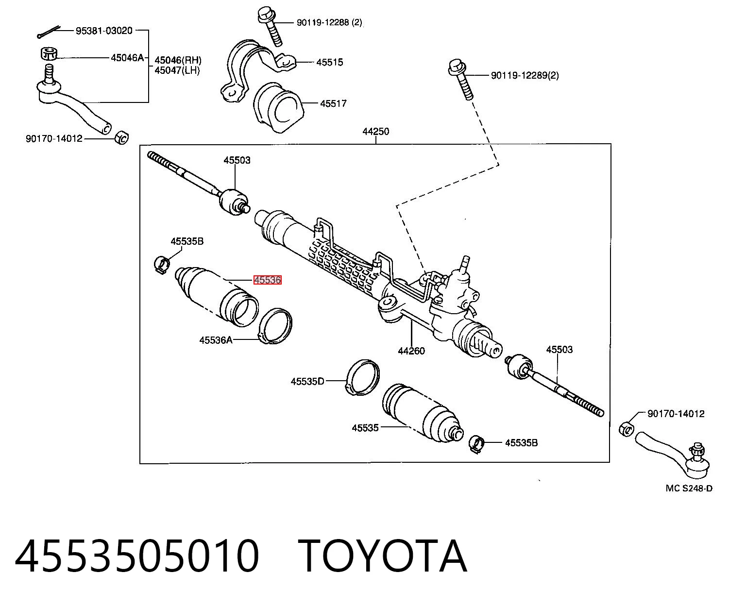 Пильник рульової рейки 30227 Lemforder