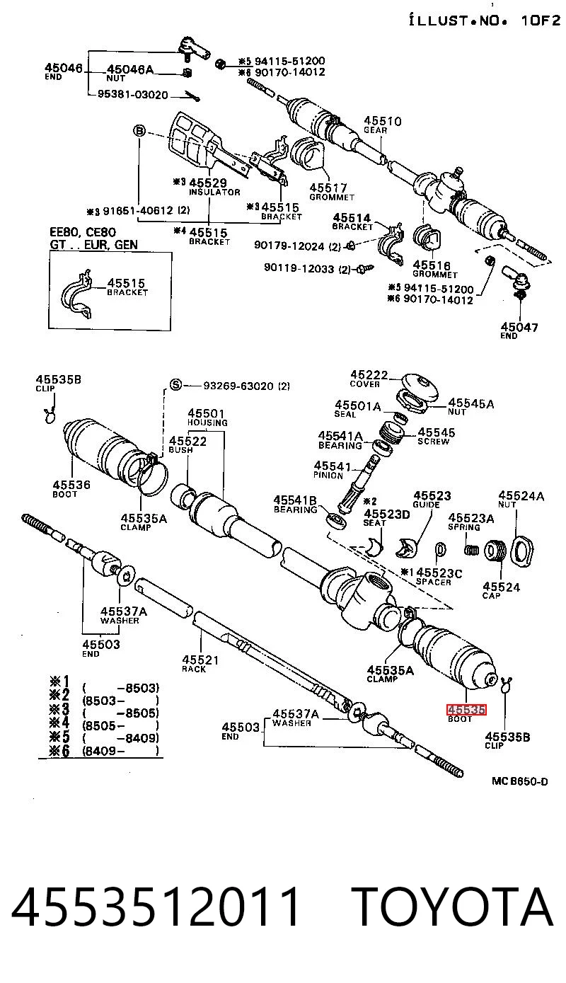 Купити RP2003 NIPPON MOTORS Пильник рульового механізму/рейки, правий