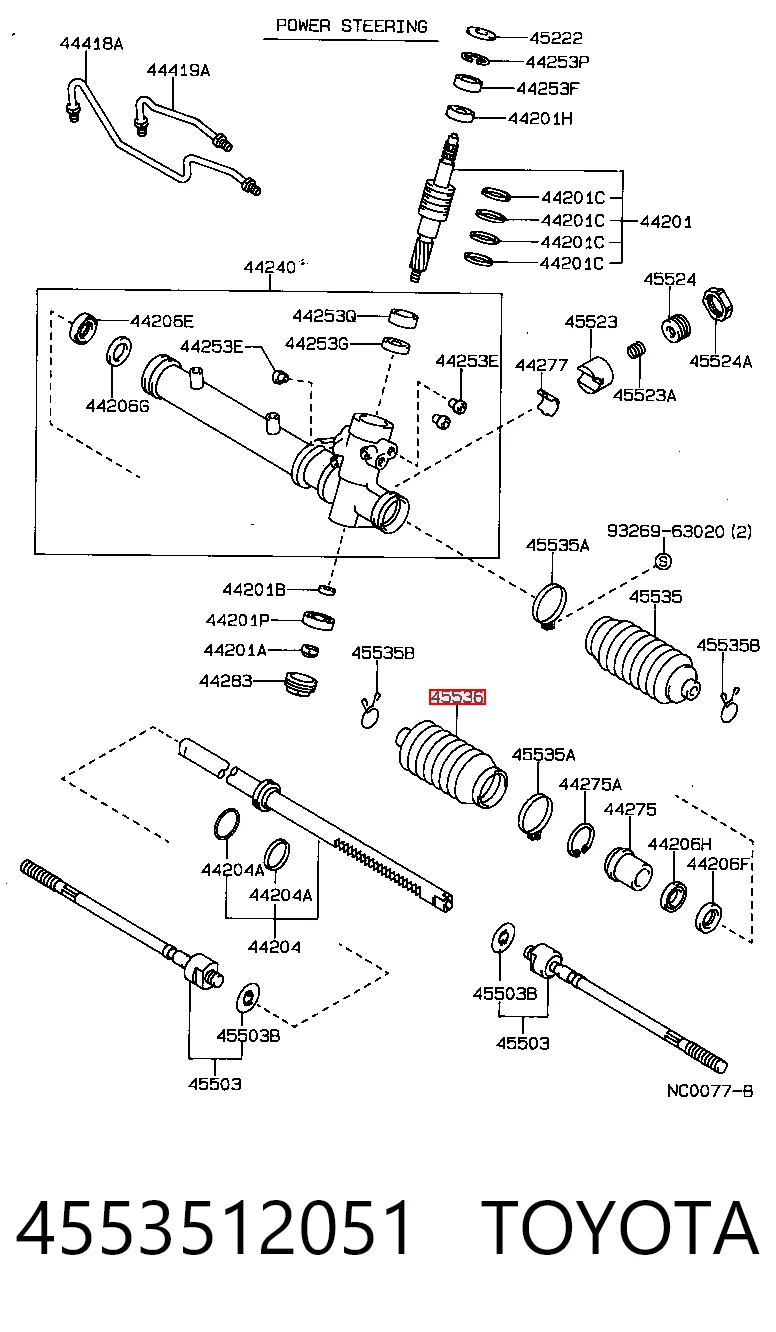 Пильник рульової рейки ASRTO1029 Tenacity