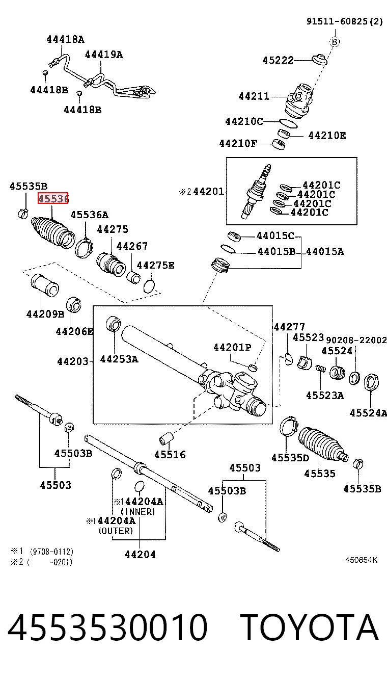 Пильник рейки Tenacity ASRTO1030