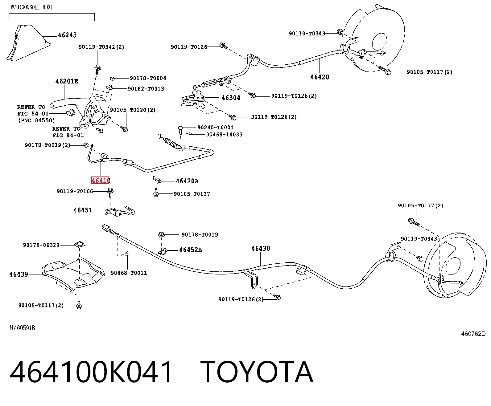 Купити 3S609002 AND Трос ручного гальма передній