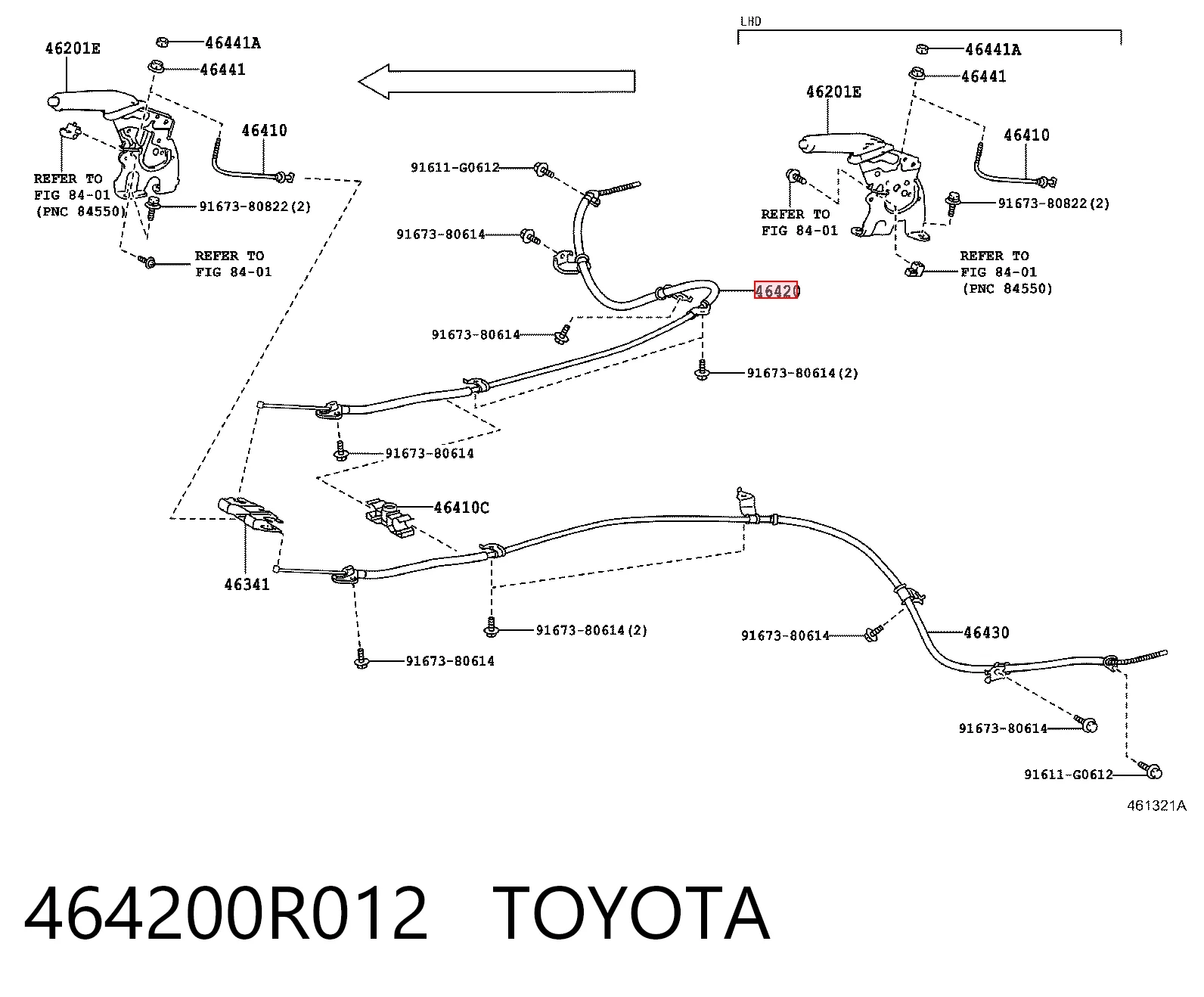 Трос ручника задній правий Adriauto 5202712