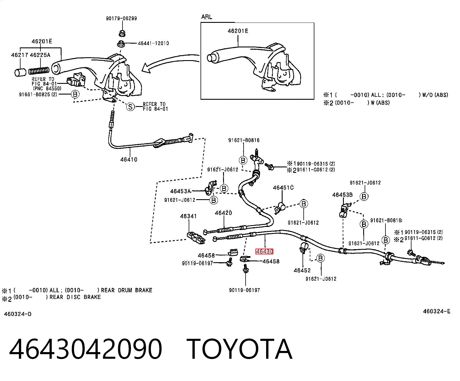 1987482903 Bosch Трос ручника задній лівий