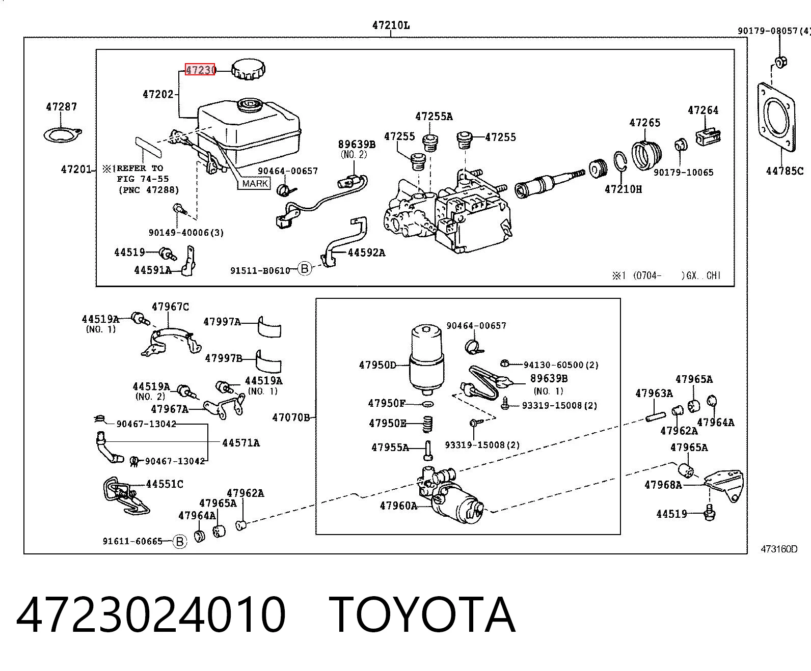 4723024010 Toyota Кришка бачка головного гальмівного циліндра