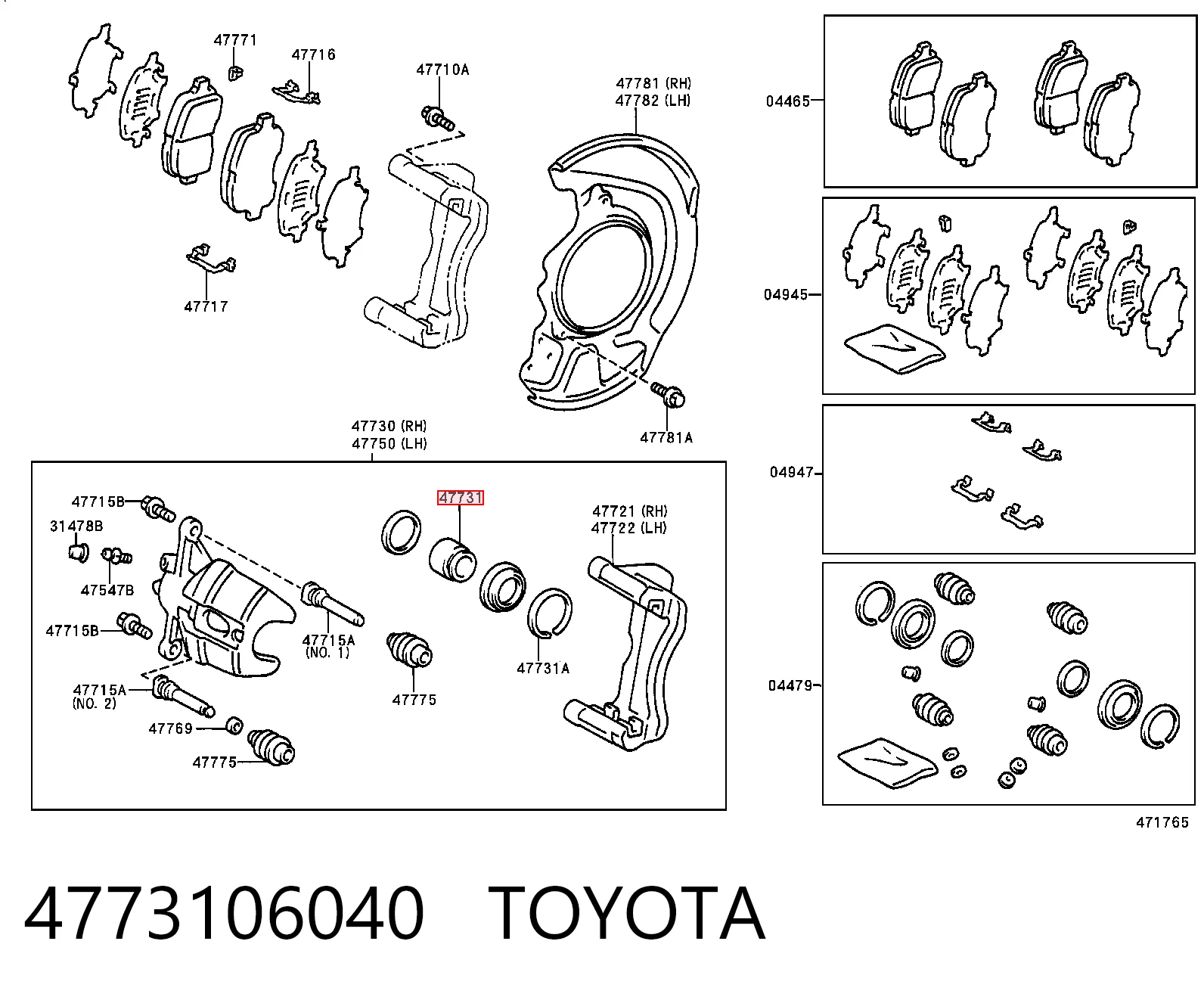Поршень супорта гальмівного, переднього Autofren P604804 ціна, від 10.28 USD