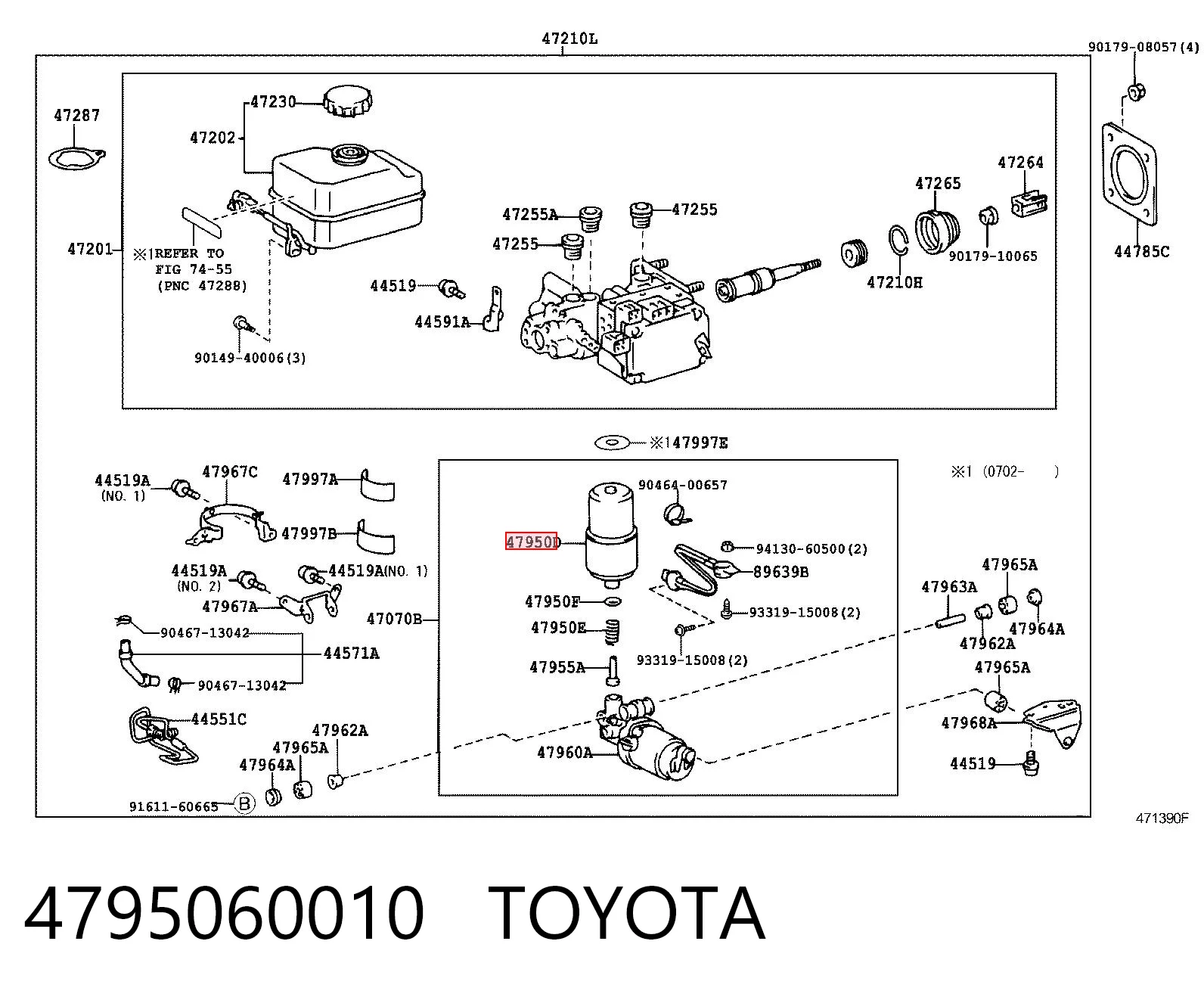 4795060010 Toyota Підсилювач гальм вакуумний