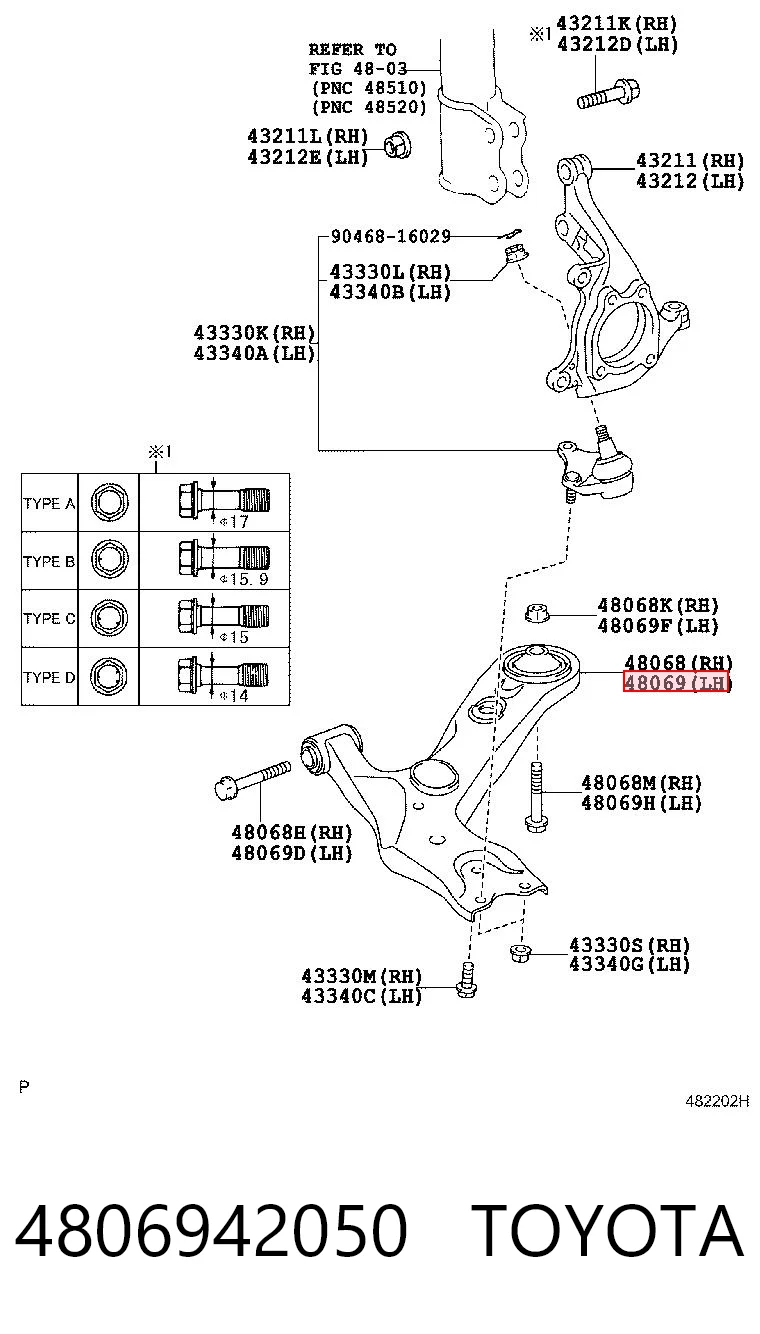 RK620586 Moog Поперечний важіль