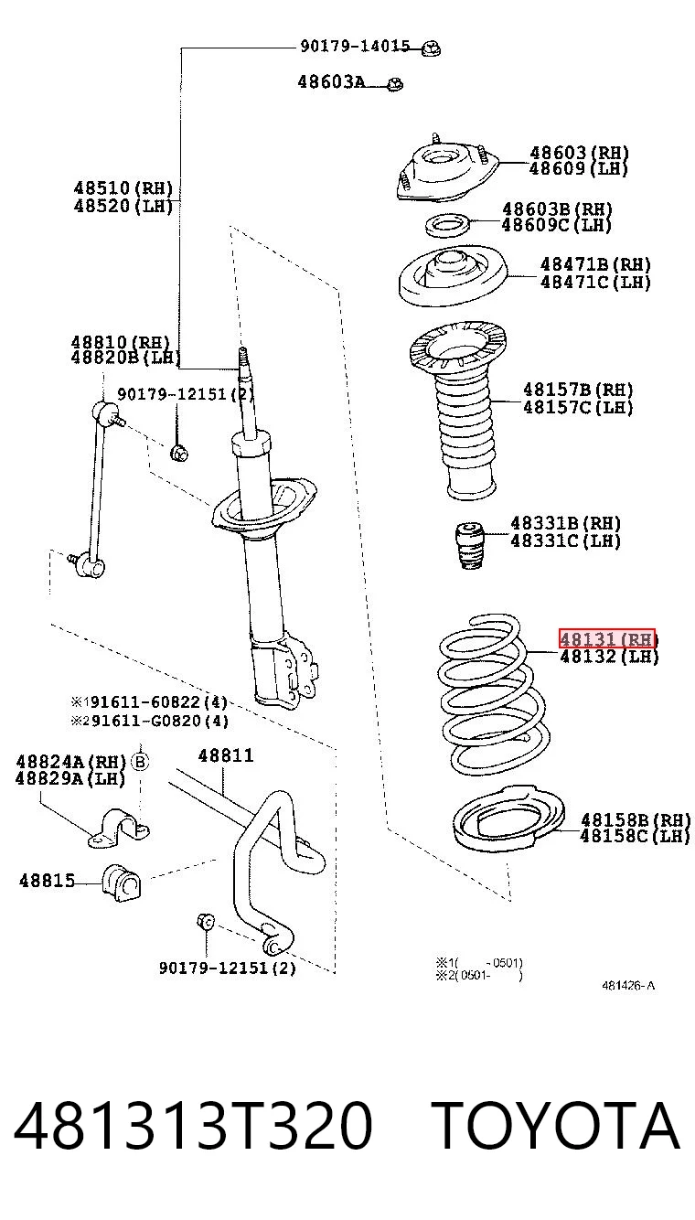 Пружина передня OBK C4T30031H ціна, від 35.71 USD