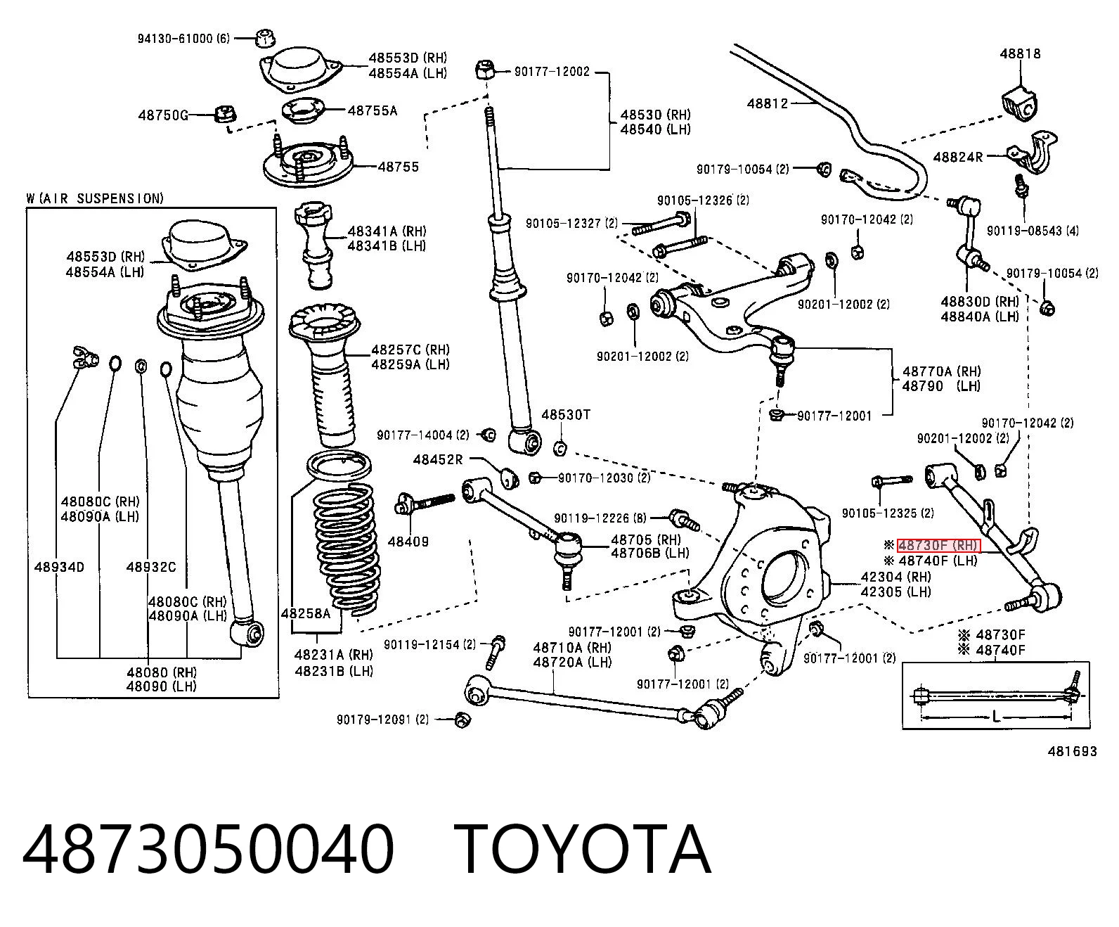 4873050040 Toyota
