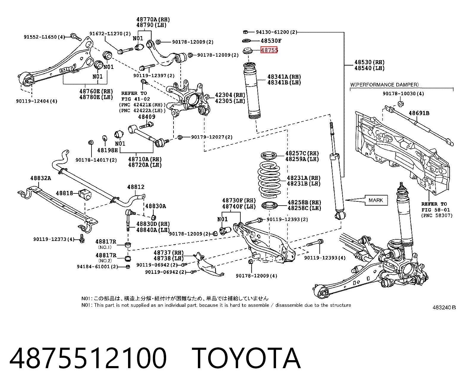 4875512100 Toyota Буфер заднього амортизатора