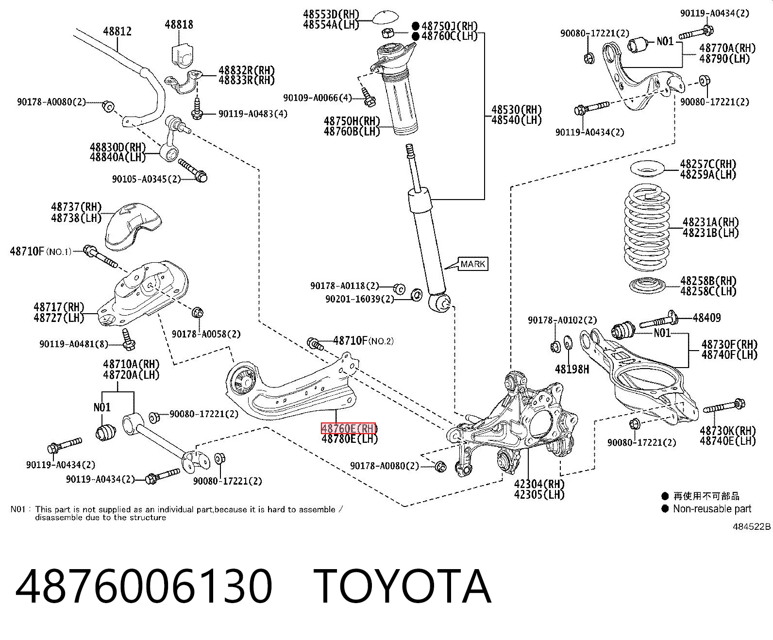 4876006130 Toyota 