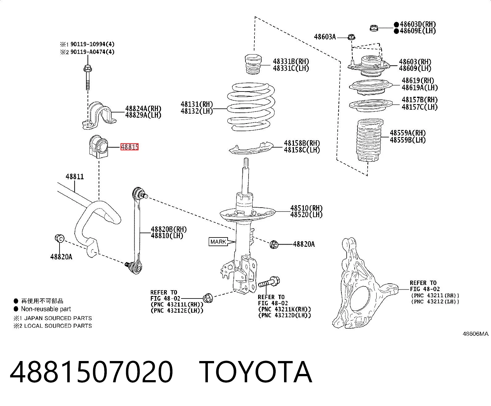 4881507020 Toyota 