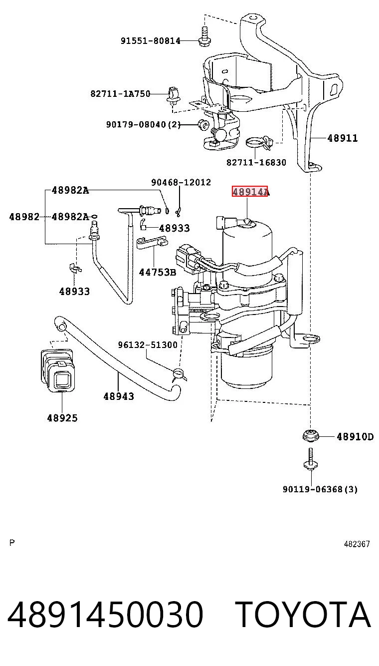 4891450030 Toyota Компресор підкачки амортизаторів