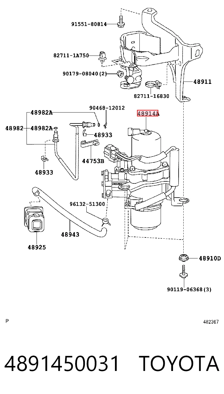 4891450031 Toyota Компресор підкачки амортизаторів
