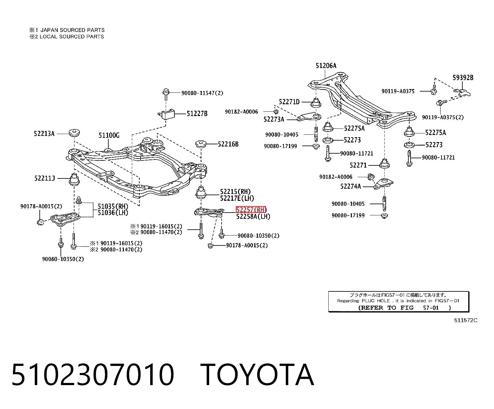 5102307010 Toyota 