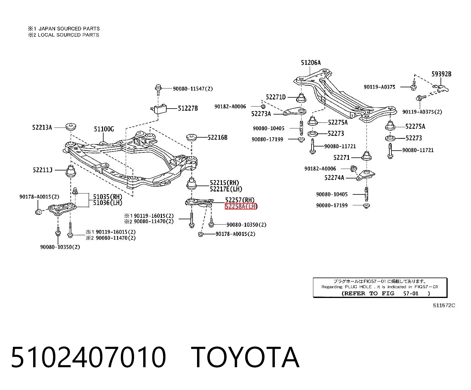 5102407010 Toyota 