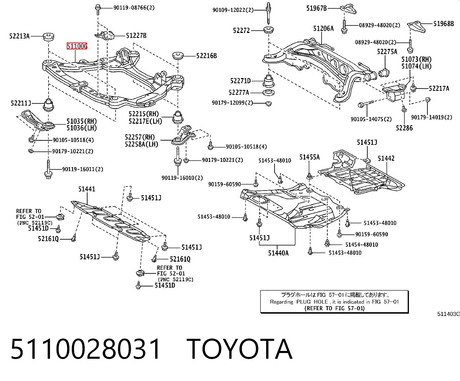 5110028031 Toyota Передня балка