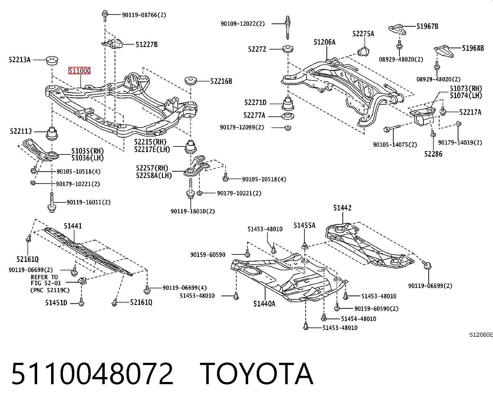 5110048072 Toyota Передня балка