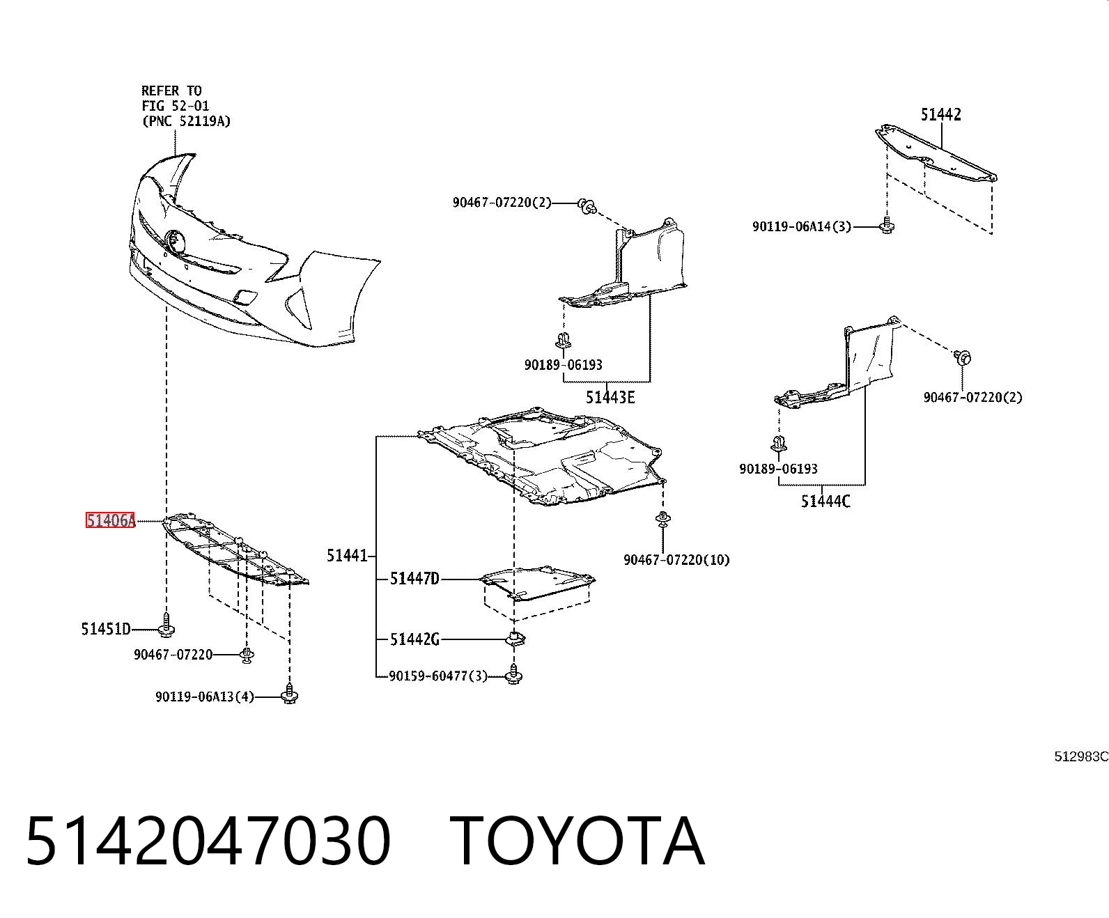 5142047030 Toyota Обвіс бампера