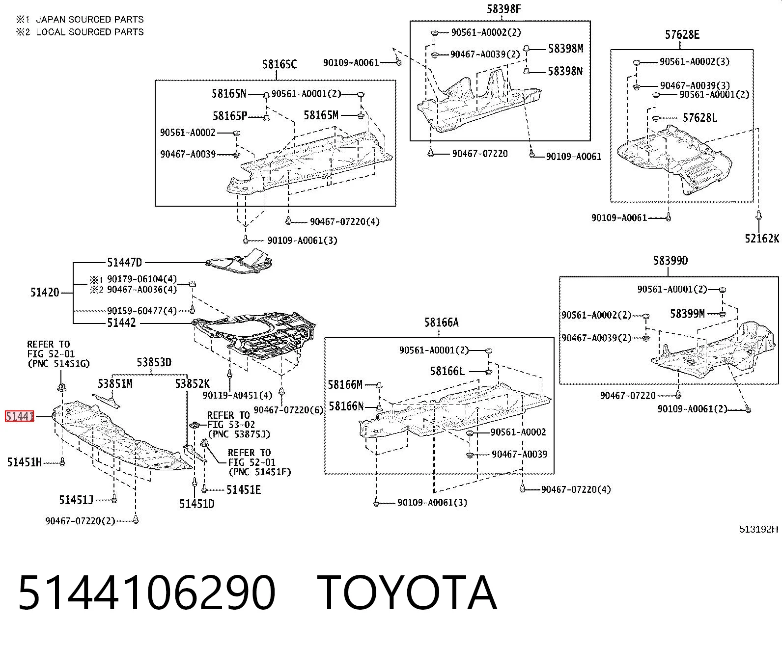 5144106290 Toyota Обвіс бампера