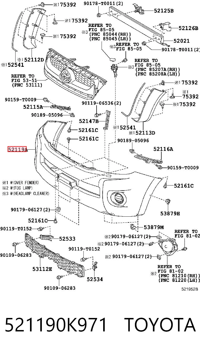Купити Передній бампер Toyota Hilux  N