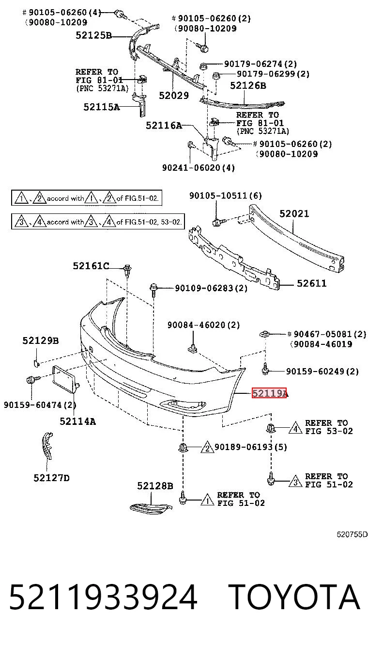 Бампер передній в зборі на Toyota Camry V V30