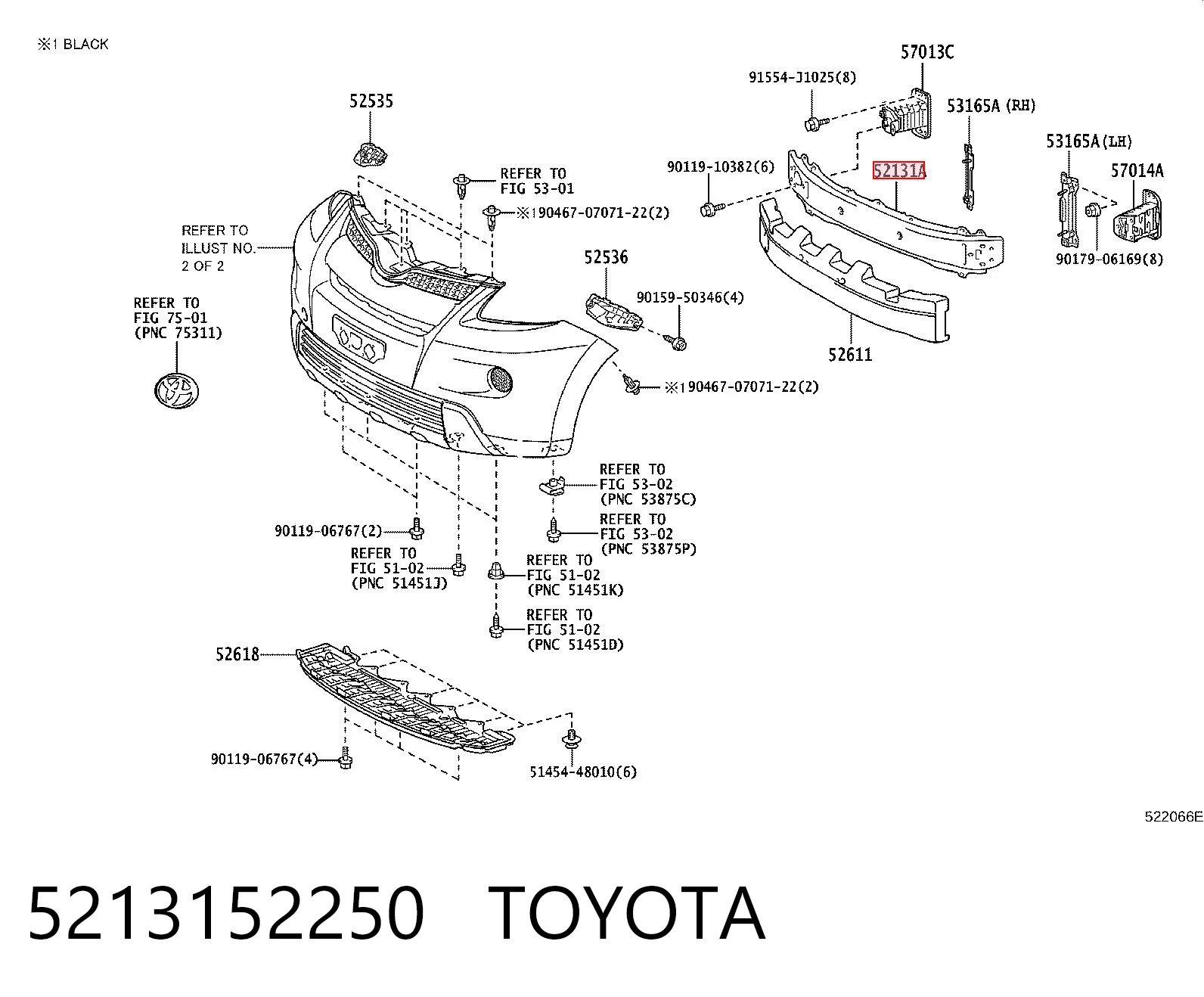 Балка бампера переднього на Toyota Yaris  P13