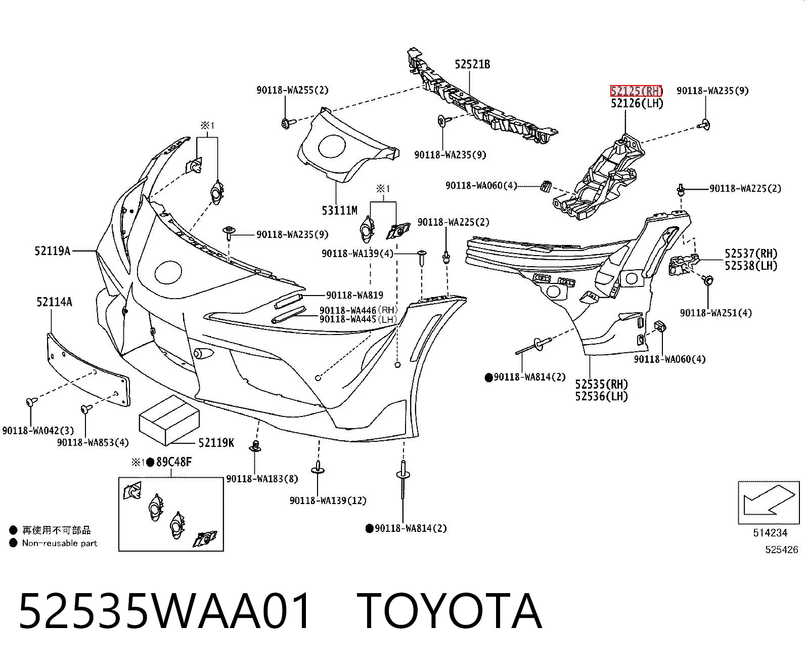 52535WAA01 Toyota