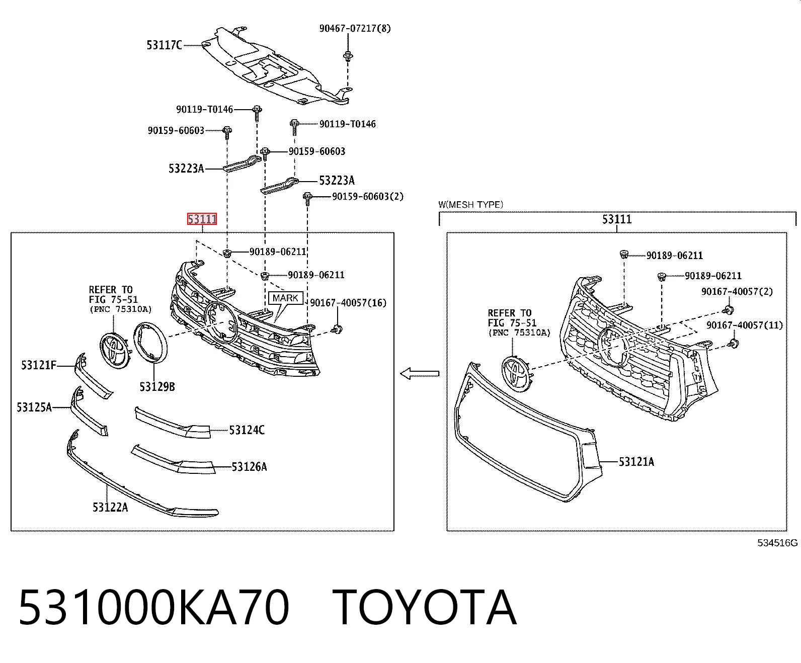 531000KA70 Toyota