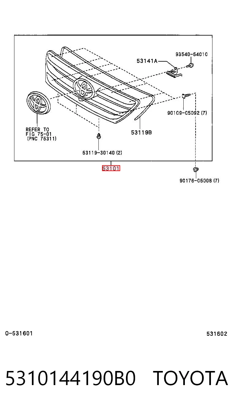 5310144190B0 Toyota