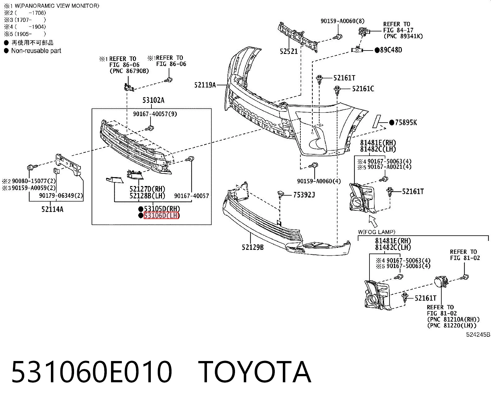 531060E010 Toyota 