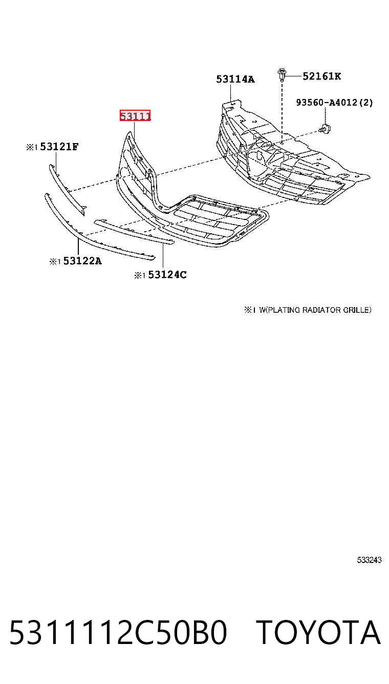 5311112C50B0 Toyota