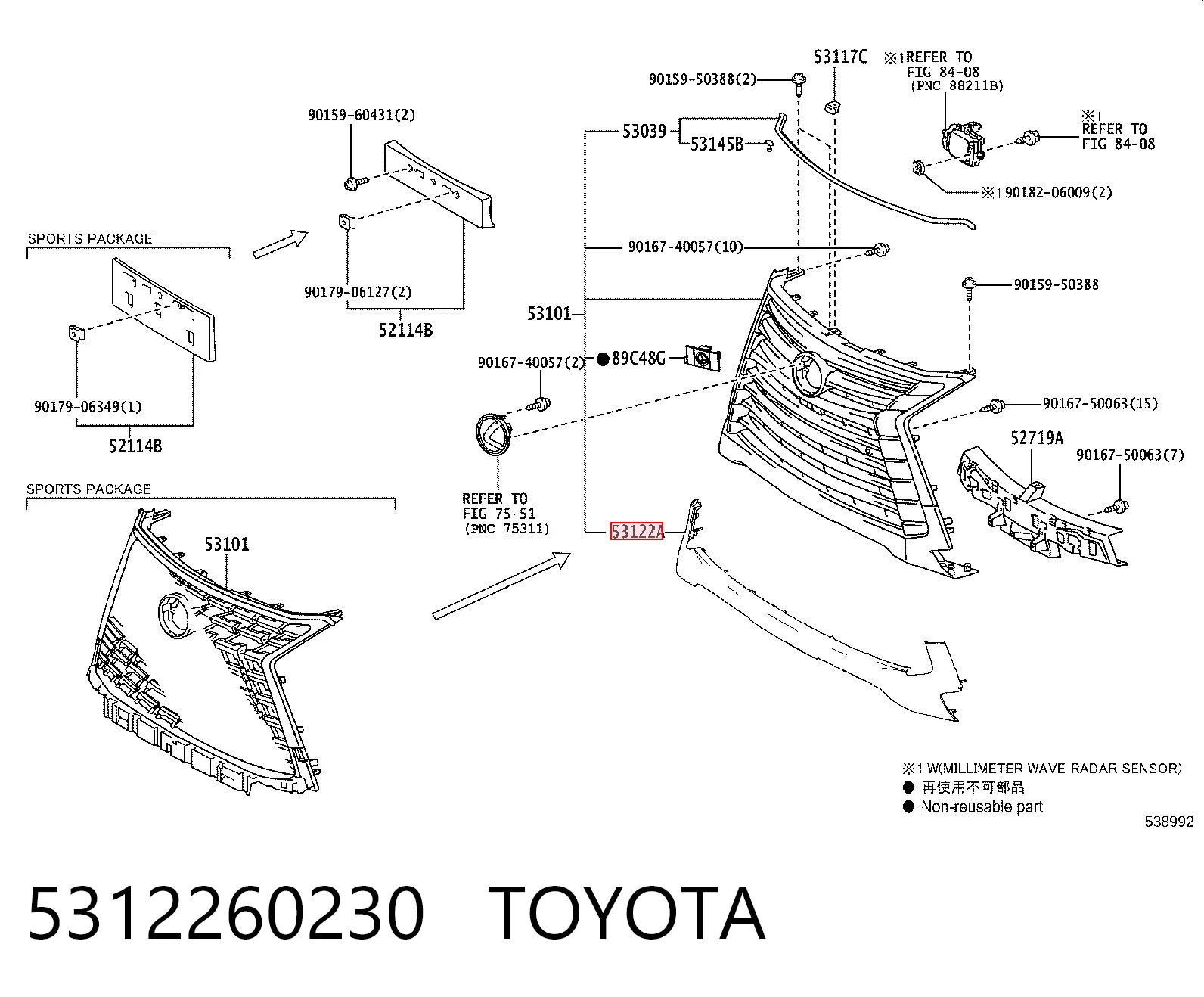 5312260230 Toyota