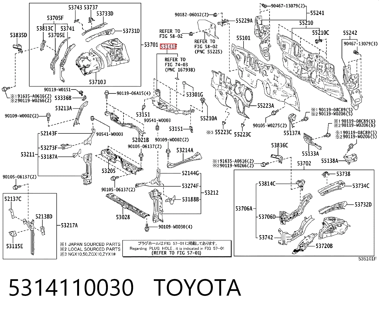  Toyota 5314110030 ціна, від 16.04 USD