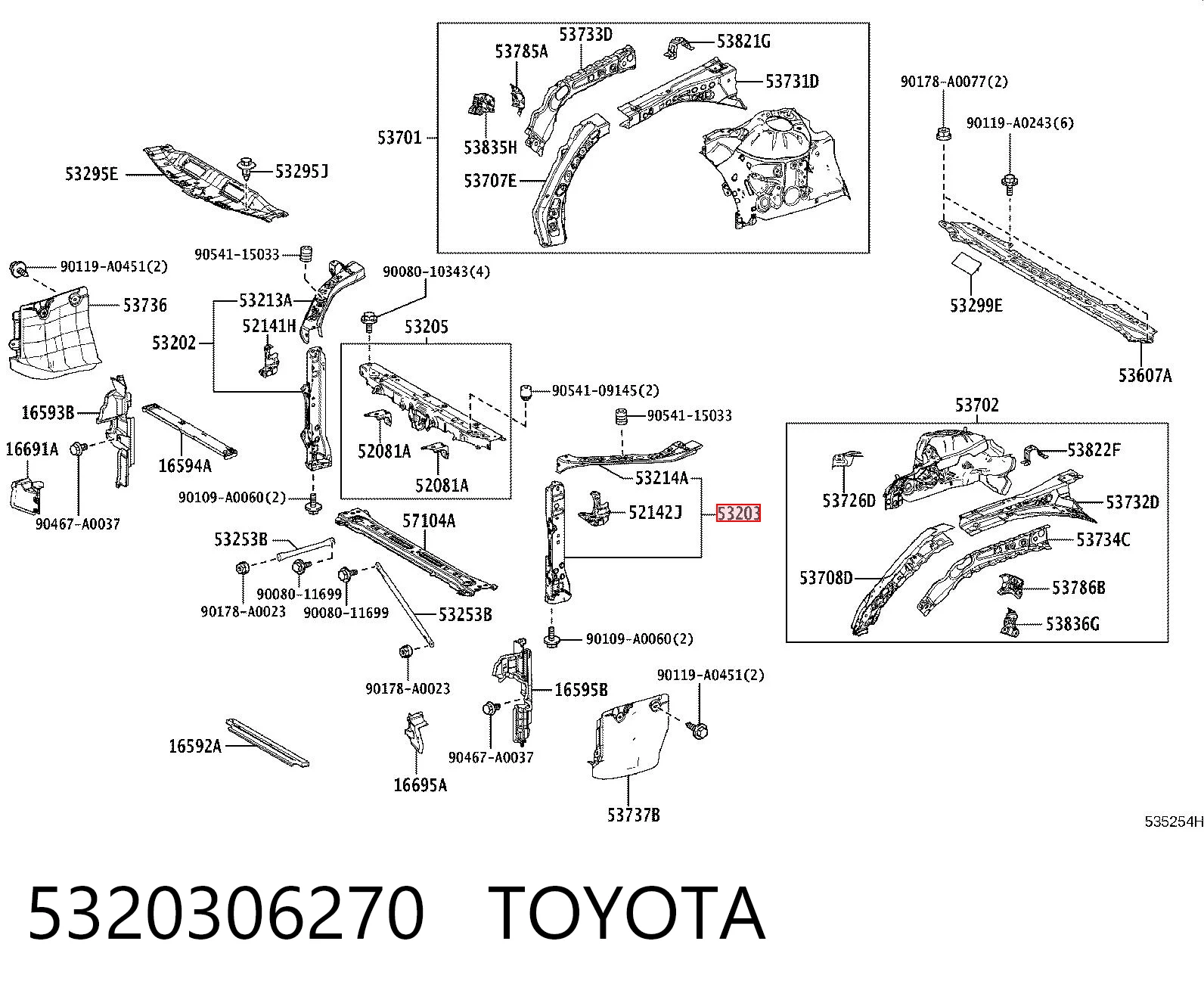 5320306270 Toyota Телевізор лівий