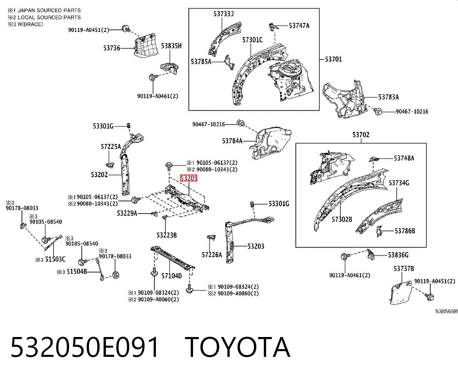 532050E091 Toyota 