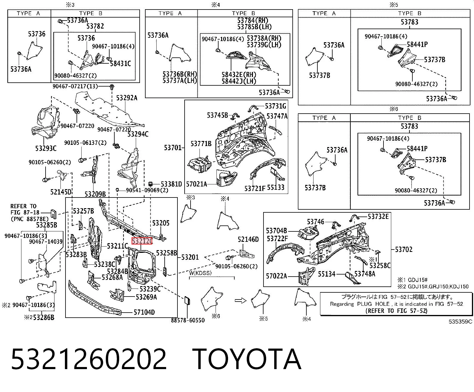 5321260202 Toyota 