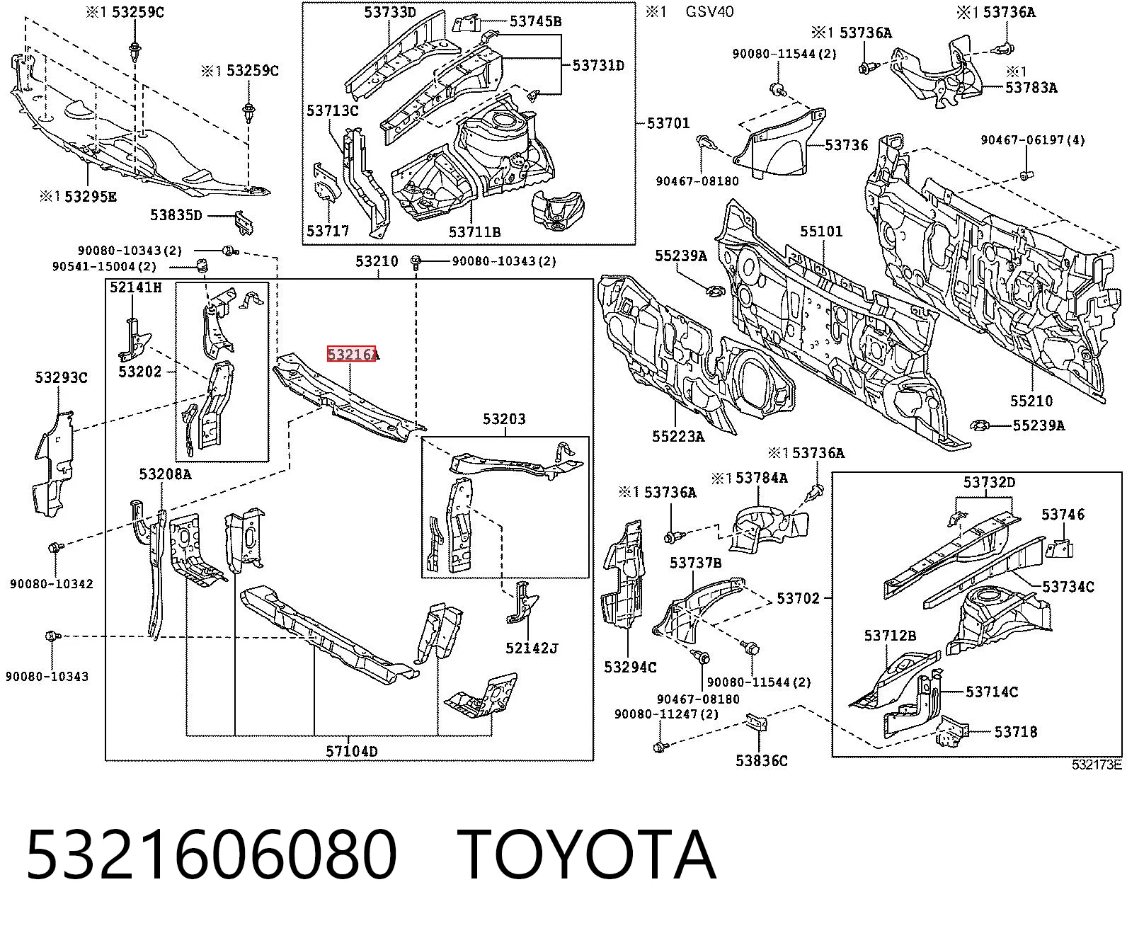 5321606080 Toyota 