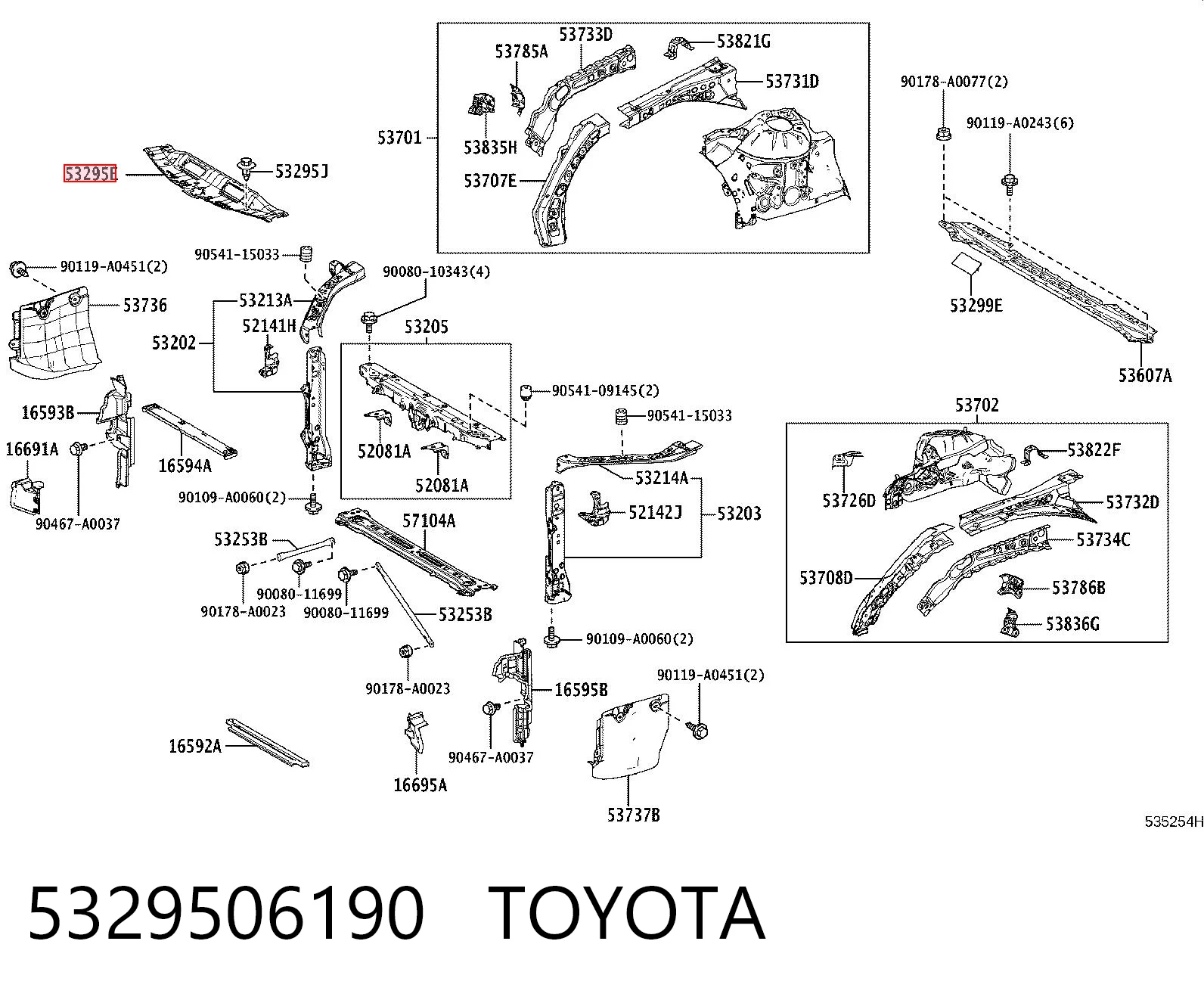 5329506190 Toyota 