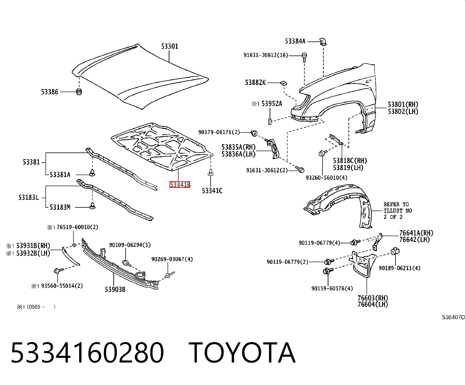 5334160280 Toyota