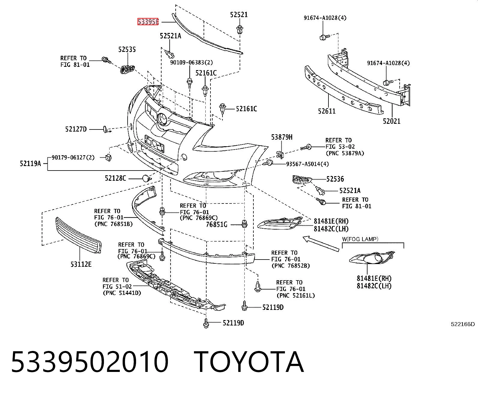 5339502010 Toyota