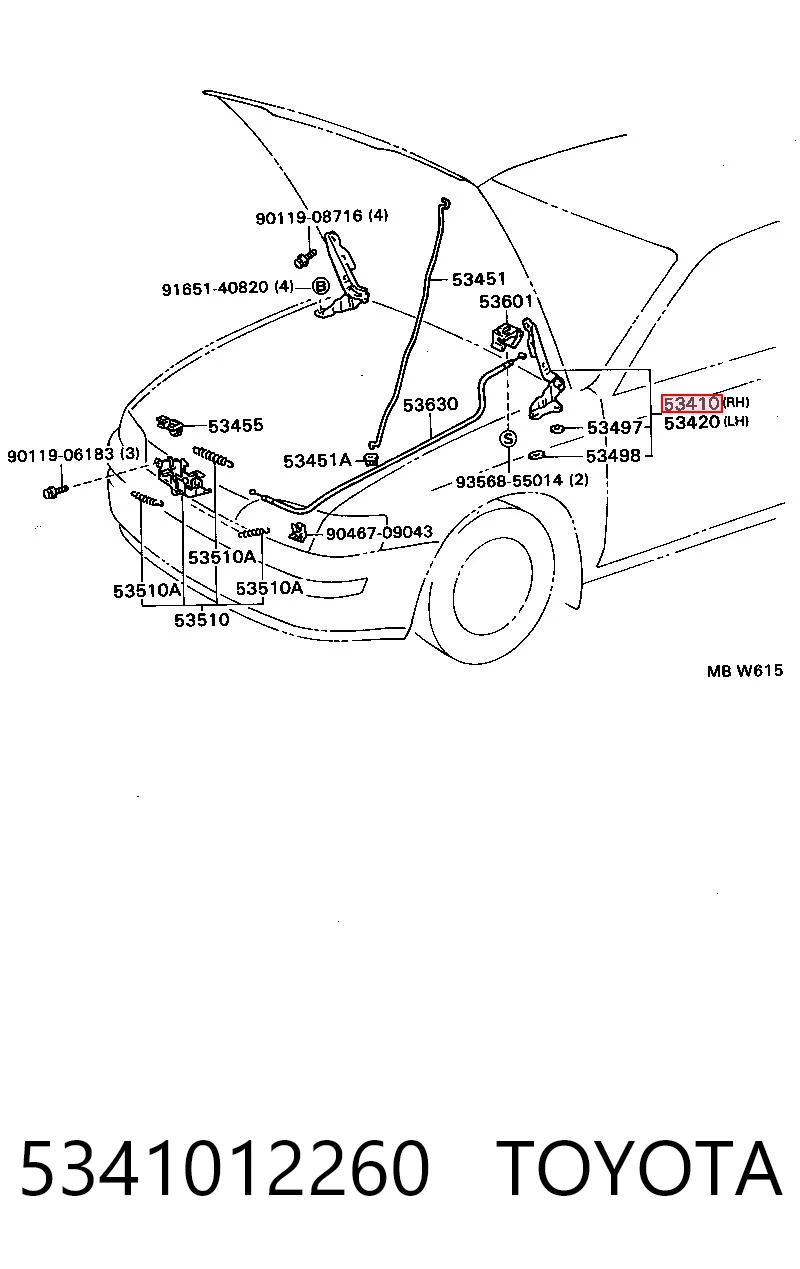 5341012260 Toyota