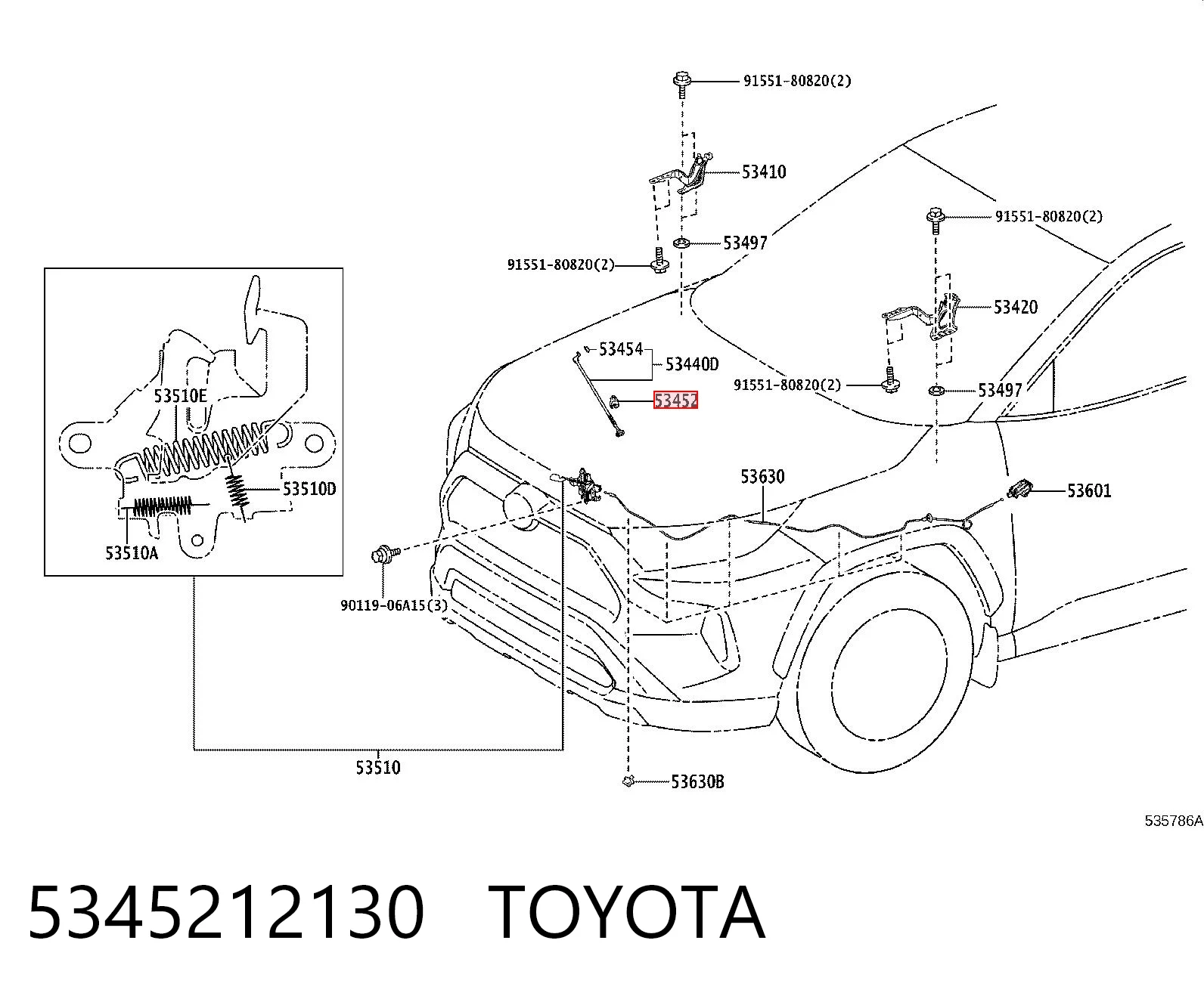 5345212130 Toyota 