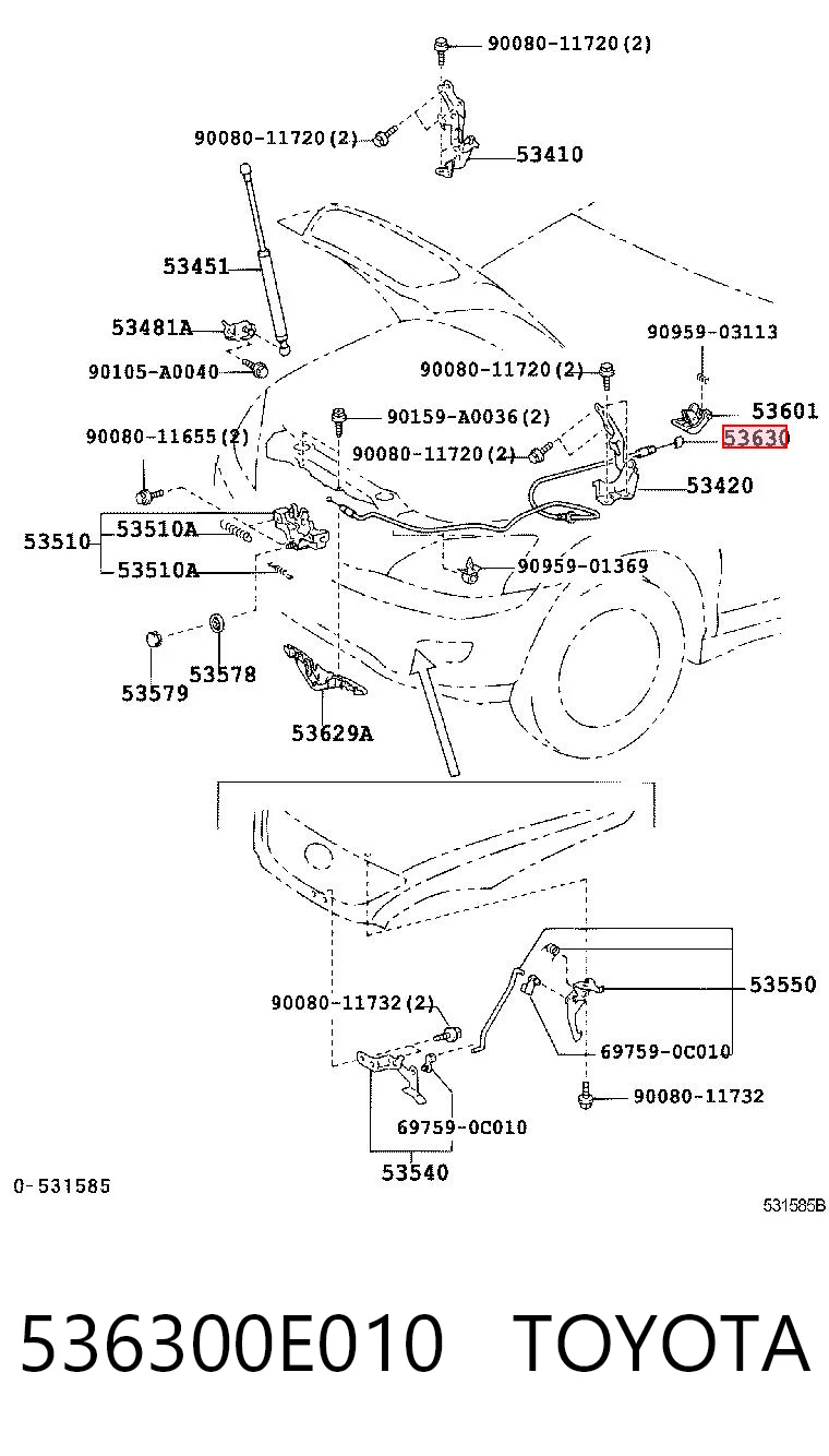 536300E010 Toyota 