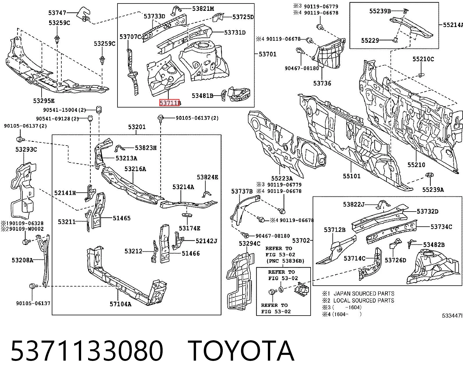 5371133080 Toyota